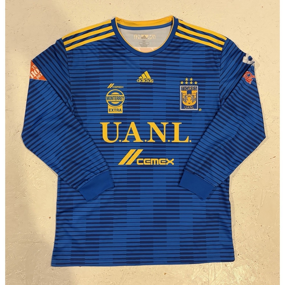 Adidas Tigres UANL Football Shirt Jersey 2018/19 Away‎ Mens M Long Sleeve Soccer